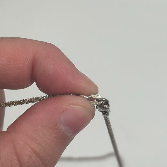 Sterling silver garnet encrusted cross pendant necklace - Picture 5 of 8